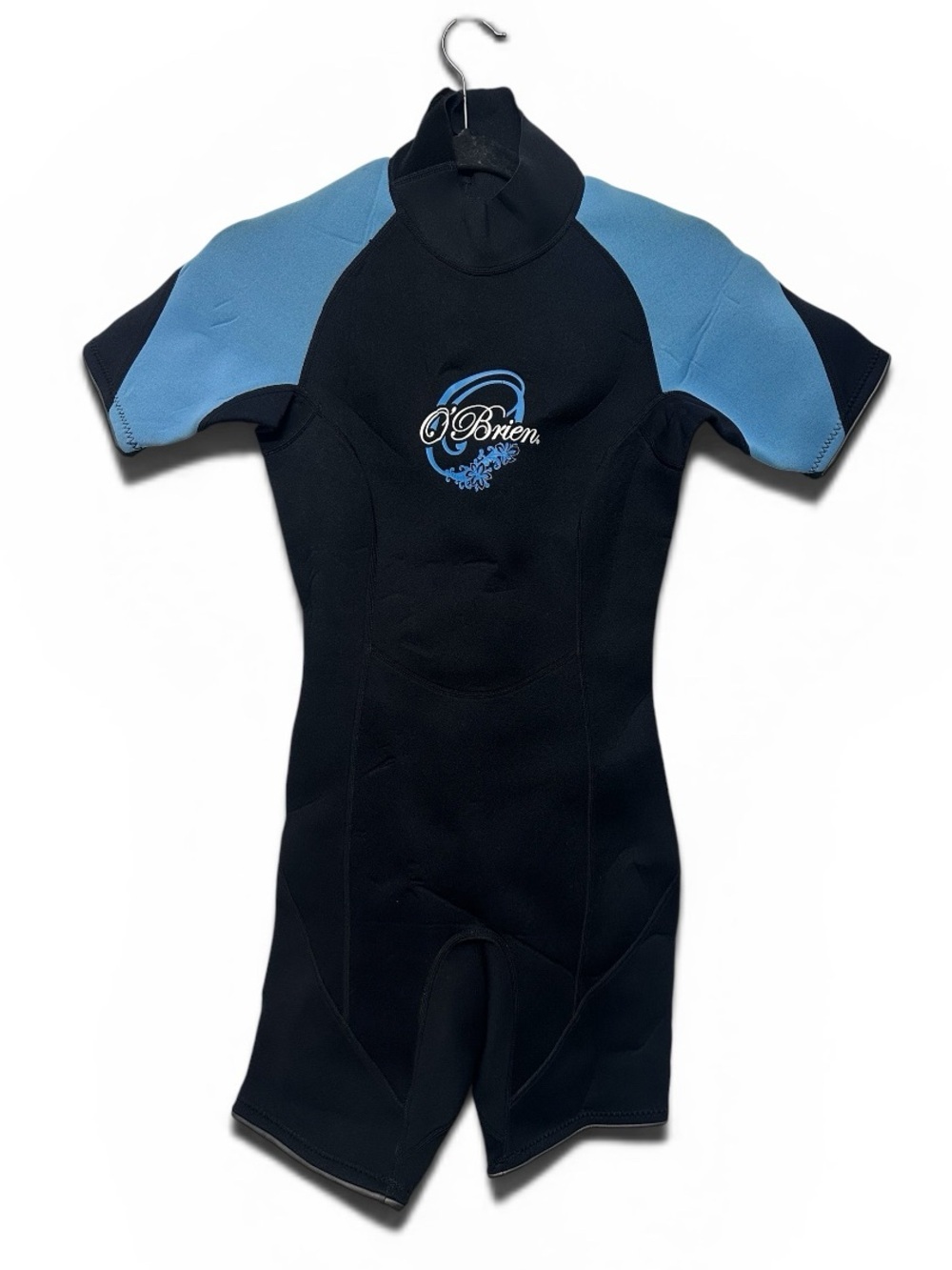O'Brien Shorty Wetsuit - Black with Light Blue Shoulders- Medium